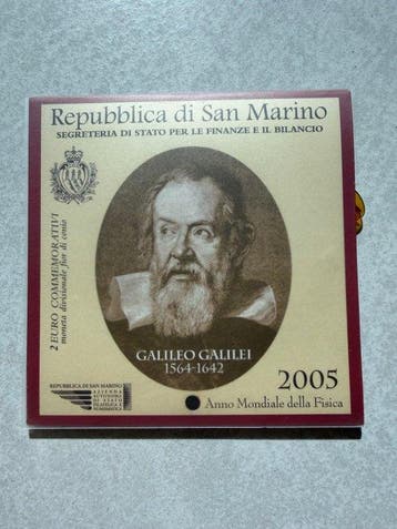 San Marino. 2 Euro 2005 Galileo Galilei (Zonder