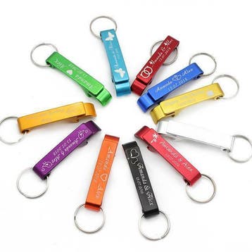50x Opener Relatiegeschenk Relatiegeschenken Bedrukken, Verzenden, Nieuw, Gebruiksvoorwerp