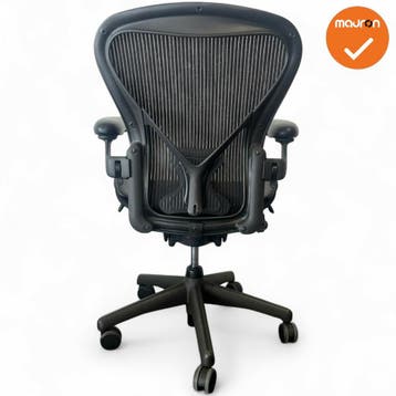 Herman Miller - Aeron - B - zwart voetkruis - Inclusief P..., Werkplek, Ophalen of Verzenden, Gebruikt, Stoel