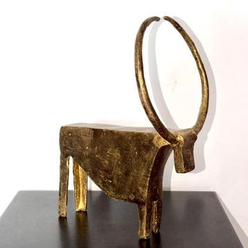 Abdoulaye Derme - Figuur - Taureau aux Grandes Cornes -, Antiek en Kunst