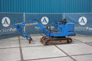 Veiling: Minigraver Atlas 904 Diesel, Ophalen, Graafmachine