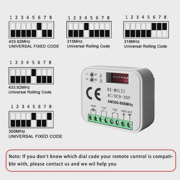 Universele WIFI Ontvanger 280-915MHz voor Garagedeur & Poort, Verzenden, Nieuw