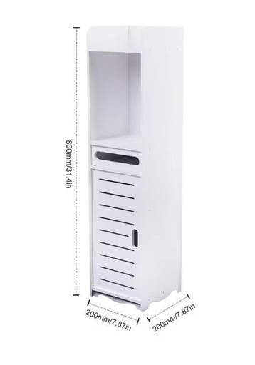 Smalle Badkamerkast met Push-Pull Deur – Hoog 80 cm, Huis en Inrichting, Badkamer | Badkamermeubels, Verzenden, Nieuw