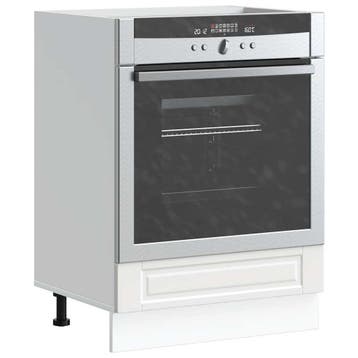 vidaXL Ovenkast Porto bewerkt hout wit, Huis en Inrichting, Verzenden, Nieuw, Wit