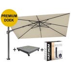 Challenger T2 premium  zweefparasol 350x260 cm champagne, Tuin en Terras, Ophalen of Verzenden, Nieuw