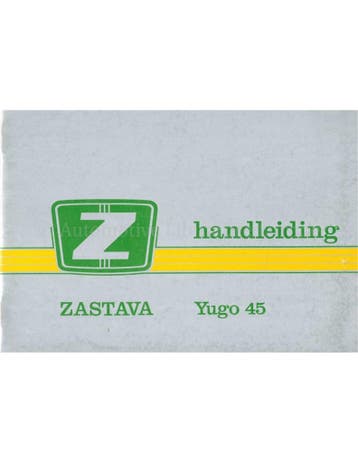 1978 ZASTAVA 1100 INSTRUCTIEBOEKJE ENGELS