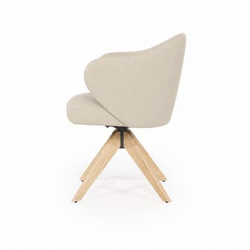 Stoel Connor Naturel - Beige Donna - 96344 - eetkamerstoe..., Nieuw, Stof
