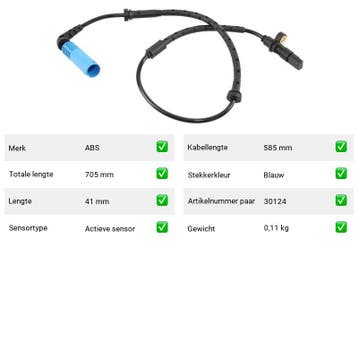 ABS-sensor Achteras BMW X5 4.4 i (2000-2003), Verzenden, Nieuw, BMW