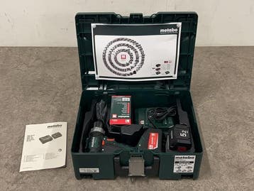 Veiling - Metabo accu schroefboormachine BS 18 LT BL set, Gebruikt