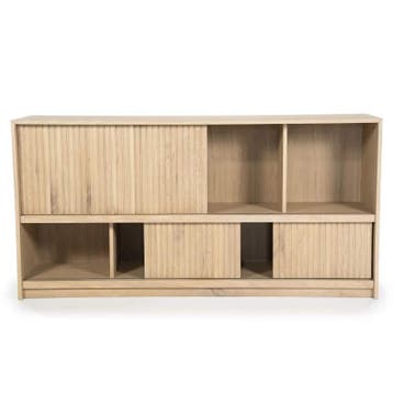 Dressoir Milo - 180cm - Naturel - 96208 - dressoirs, Huis en Inrichting, Kasten | Dressoirs, Nieuw, Overige materialen