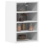 vidaXL Bovenkast Riga 40x29,5x60 cm bewerkt hout wit, Verzenden, Nieuw, Wit