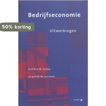 Bedrijfseconomie Uitwerkingen 9789013027976 M. Corbey, Verzenden, Zo goed als nieuw, M. Corbey