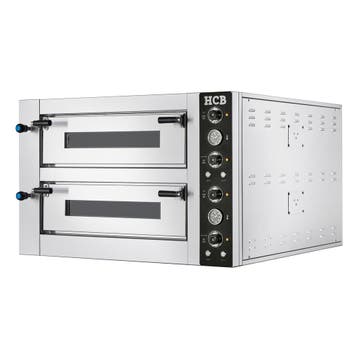 HCB Pizzaoven - 2 x 6 pizzas - 34 cm doorsnede - 400V - RVS, Verzenden, Nieuw in verpakking