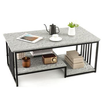 2dekans | Coast Salontafel - 2-Laags - Marmerlook - Max. 50, Ophalen of Verzenden, Zo goed als nieuw