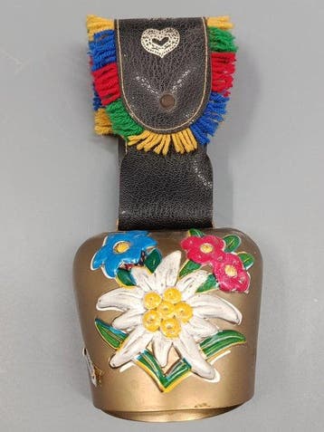 Servicebel - Traditionele Alpenkoe bel – Bloemrijk