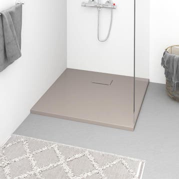 vidaXL Douchebak 90x80 cm SMC bruin, Verzenden, Nieuw