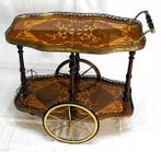 Serveerwagen - Hout, Messing, Metaal - Vintage barwagen uit, Antiek en Kunst
