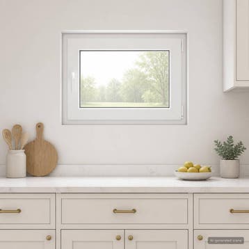 vidaXL Kleur binnenkant kelderraam Wit RISOR 85 x 55 cm, Doe-het-zelf en Verbouw, Verzenden, Nieuw