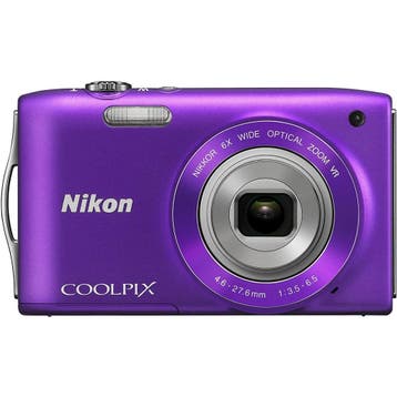 Nikon Coolpix S3300 Digitale Compact Camera - Paars, Verzenden, Zo goed als nieuw