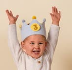 Little Dutch - Verjaardagskroon van stof met cijfers - Blauw, Kinderen en Baby's, Speelgoed | Babyspeelgoed, Ophalen of Verzenden