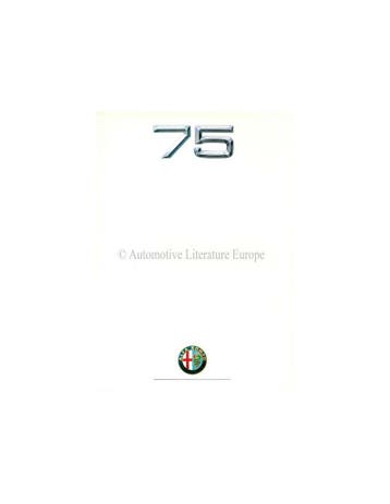 1988 ALFA ROMEO 75 BROCHURE NEDERLANDS, Nieuw, Alfa Romeo, Author