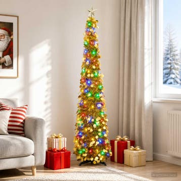 vidaXL Pop-up LED-kerstboom met ster 180 cm 100 LEDs PET, Verzenden, Nieuw