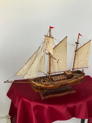 Maritieme objecten - Duitse Ewer1895 - Hout, Katoen