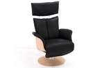 Relaxfauteuil Heesch - relaxfauteuils - Zwart, Nieuw, Zwart, Stof