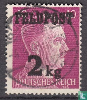 Duitse Rijk - Adolf Hitler - Opdruk Feldpost  2 kg - 1944, Verzenden, Gestempeld