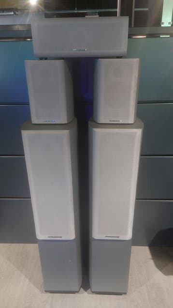 Wharfdale Diamond 9 - Krachtige 5.0 surround set, Zo goed als nieuw, Surroundset zonder subwoofer, 120 watt of meer, Ophalen