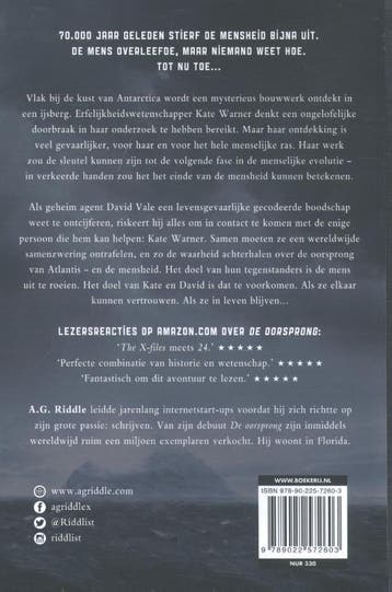 De oorsprong / Atlantis / 1 9789022572603 A.G. Riddle, Boeken, Verzenden, Gelezen, A.G. Riddle