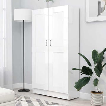 vidaXL Boekenkast 82,5x30,5x150 cm bewerkt hout hoogglans, Verzenden, Nieuw, 50 tot 100 cm, 150 tot 200 cm