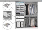Kledingkast zwart licht eiken 158 cm breed met spiegel en..., Huis en Inrichting, Kasten | Kledingkasten, Met lade(s), 150 tot 200 cm