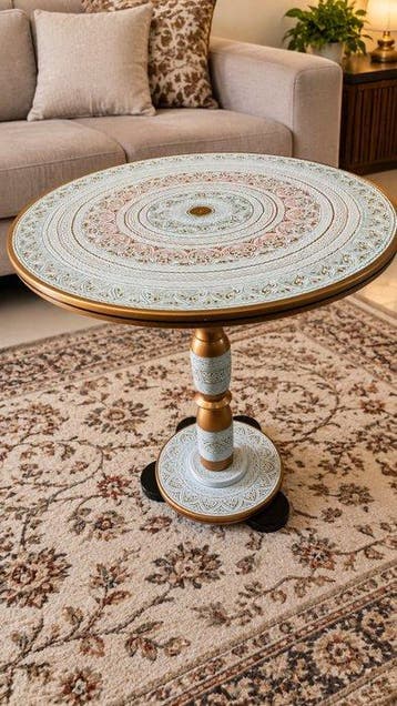 Handcrafted decorative Side Coffee Table – - Salontafel -