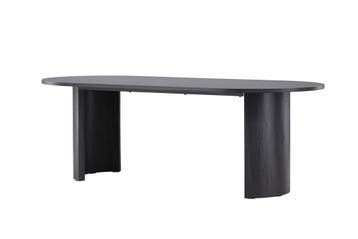 Ovale Eettafel  The Grand  Eikenhout Zwart Fineer  220x100 c, Verzenden, Nieuw