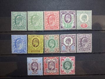Groot-Brittannië 1902 - King Edward VII , Set ongebruikte, Postzegels en Munten, Gestempeld