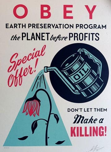 Shepard Fairey (OBEY) (1970) - Earth Preservation