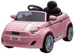 Eco Toys Roze Elektrische Fiat 500 Kinderauto, Verzenden, Nieuw, Loopvoertuig