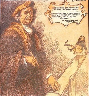 Het land van Mussert op spotprent (lijst optie, Lithos), Verzenden