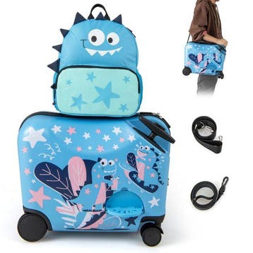 2dekans | Coast - Kinderkofferset - 4-in-1 - Wielen - Rugzak, Sieraden, Tassen en Uiterlijk, Ophalen of Verzenden, Zo goed als nieuw