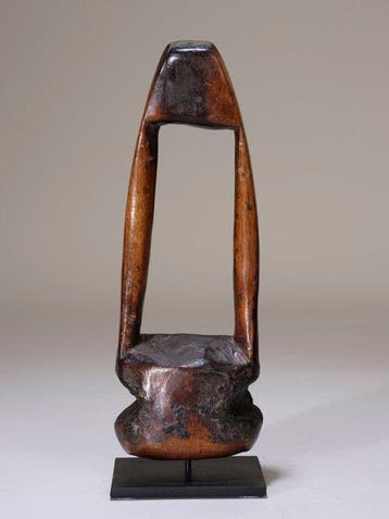 Hidescraper, Zucano type – Gamo / Ethiopië – Hout, obsidiaan