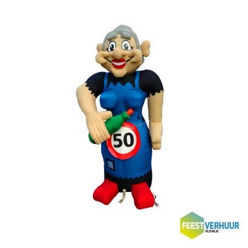 Huur - Opblaasfiguur Sarah 3 of 4 meter, Kinderen en Baby's, Speelgoed | Buiten | Opblaasfiguren, Ophalen, Gebruikt
