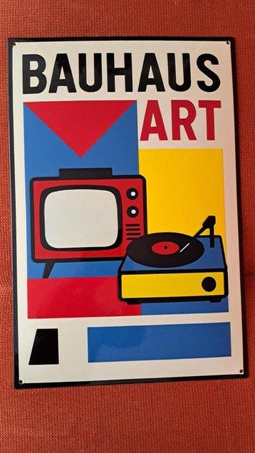 BAUHAUS ART - Emaille bord - Emaille, Antiek en Kunst