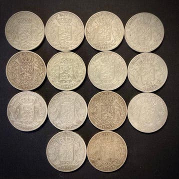 België. Leopold II. 5 Francs 1867/1876 14 stuka