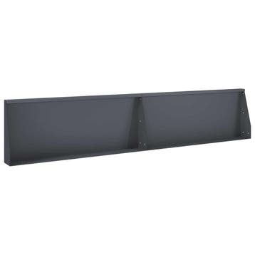 vidaXL Keerwand 2 st 100 x 12 x 30 cm Staal Antraciet, Verzenden, Nieuw