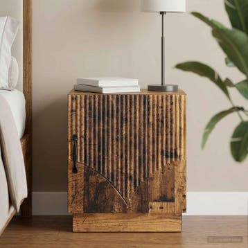 vidaXL Nachtkastje Oud hout 43 x 34,5 x 47 cm Bewerkt hout, Minder dan 45 cm, Verzenden, Nieuw, Minder dan 55 cm
