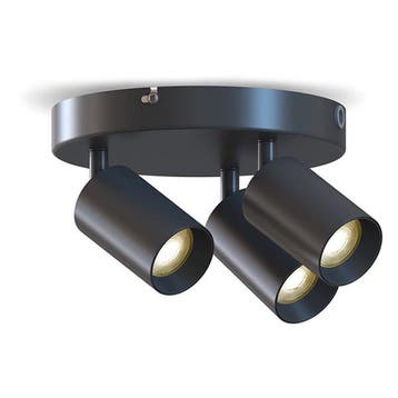 Opbouwspot | Calex (3x GU10, Aluminium, Zwart), Verzenden, Nieuw