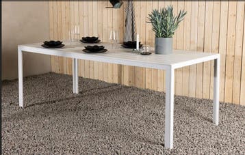Tuintafel Toscane Wit Alu/Polywood 205x90 cm The Outsider, Verzenden, Nieuw