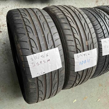 2 x Dunlop SP Sport Maxx 215-45-16 Zomerbanden 5,5mm, 16 inch, Ophalen of Verzenden, Band(en), Personenwagen