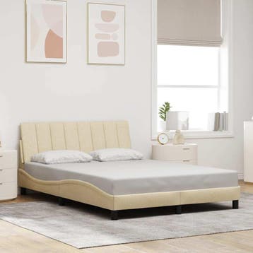 vidaXL Bedframe zonder matras Hanko 120x200 cm stof, Verzenden, Nieuw, Twijfelaar, 120 cm